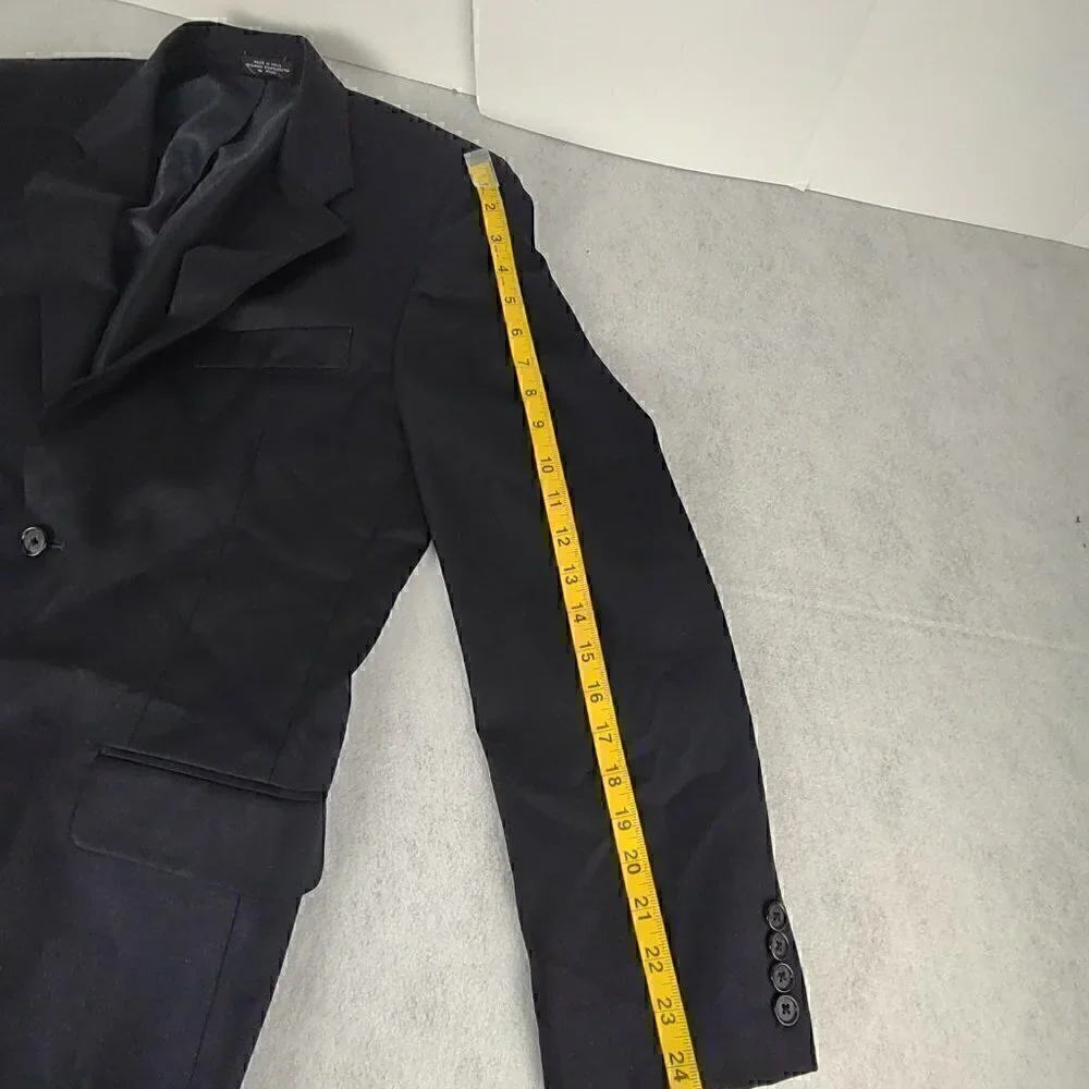 Jones New York Dark Blue Men's 2 Button Wool Blend Suit Jacket Size 38L